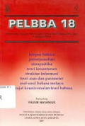 PELBBA 18 PERTEMUAN LINGUISTIK PUSAT KAJIAN BAHASA DAN BUDAYA ATMA JAYA KEDELAPAN BELAS