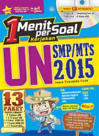 1 Menit Per Soal Kerjakan Un SMP/MTs 2015 (+ Buku Modul Materi & CD )