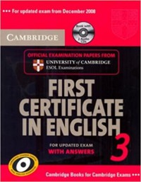 First Certificate In English 3 : For Updated Exam With Answer + CD