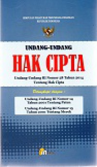 Undang-undang Republik Indonesia nomor 28 tahun 2014 tentang hak cipta