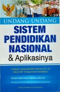 Undang-Undang Sistem Pendidikan Nasional & Aplikasinya