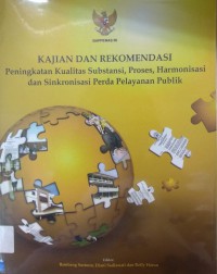 Kajian Dan Rekomendasi Peningkatan Kualitas Substansi, Proses, Harmonisasi Dan Singkronisasi Perda Pelayanan Publik