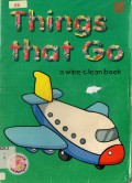 Things That Go A Wipe Clean Book