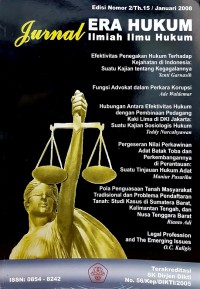 Jurnal Era Hukum Ilmiah Ilmu Hukum Eds.2
