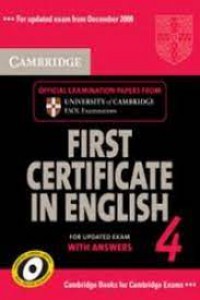 Cambridge First Certificate In English 4 With Answer + 2 CD