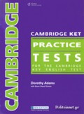 Cambridge Ket Practice Tests For The Cambridge Key English Test + Answer Key