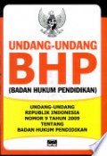 Undang-Undang Bhp (Badan Hukum Pendidikan
